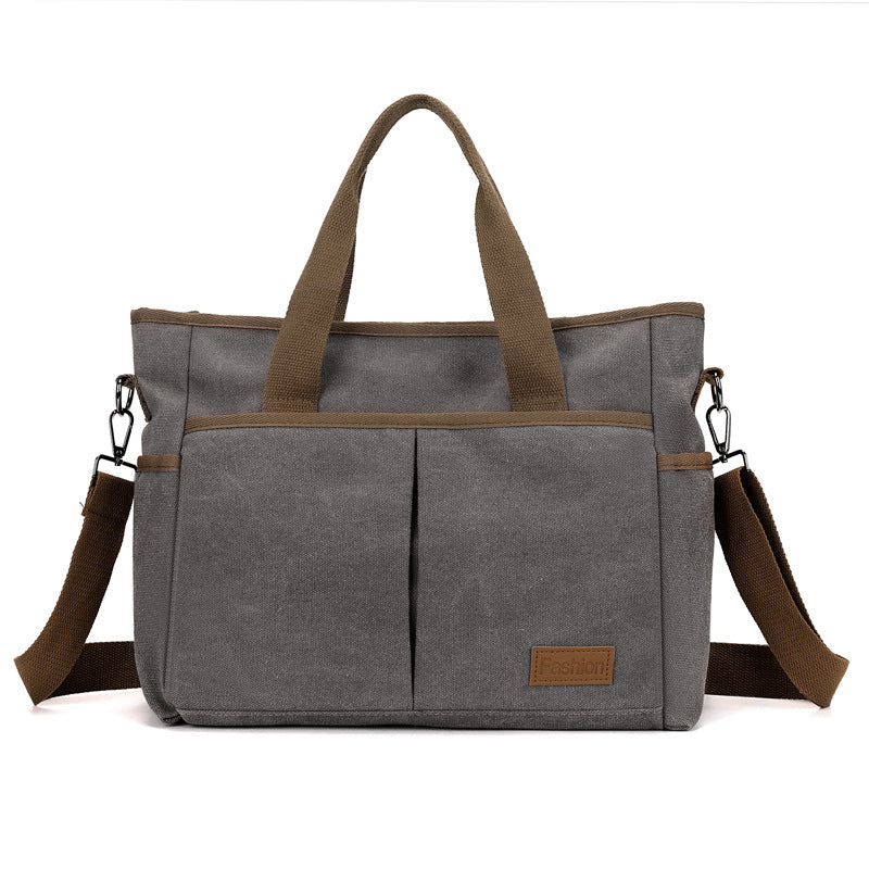 Canvas Solid Color Fashion Tote Bag