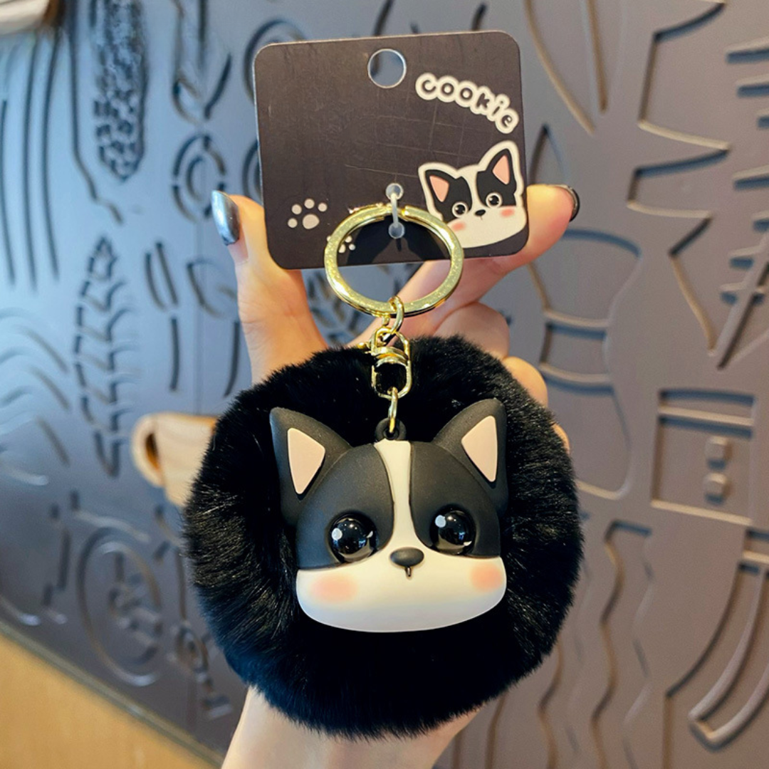 Puffy Pup Keychain