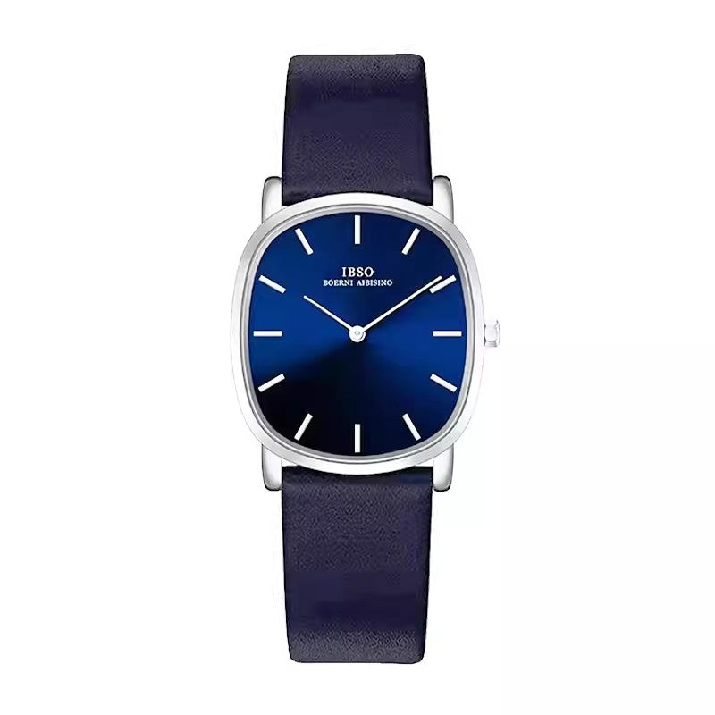 Olive Arc Minimal Leather Watch