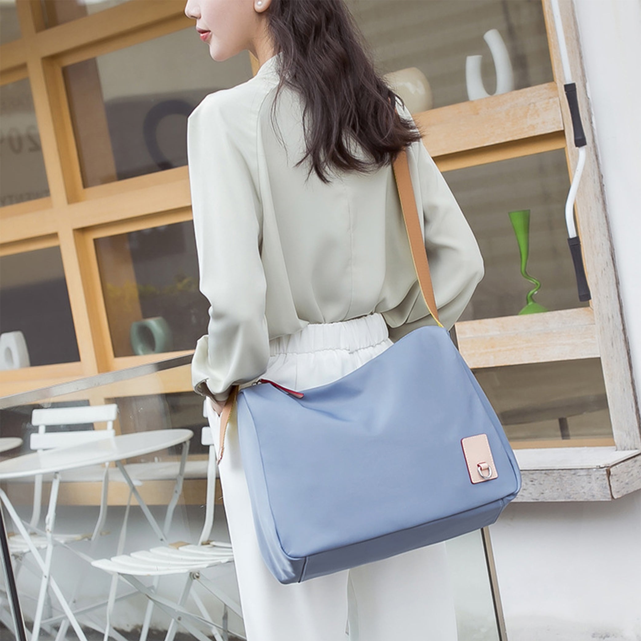 Casual Large Oxford Canvas One-Shoulder Commuter Bag
