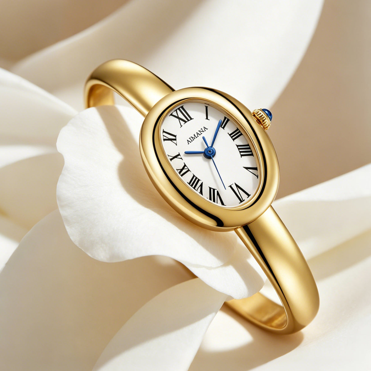 Roman Oval Bangle Watch