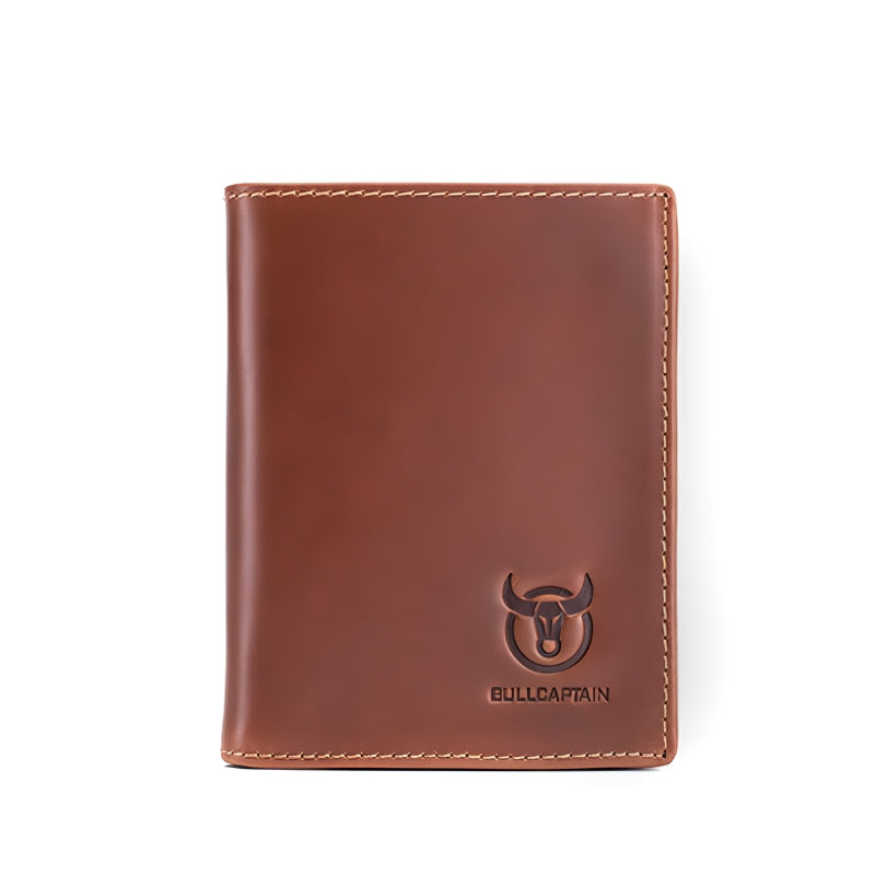 Men's Genuine Leather Top Cowhide Photo Layer Wallet