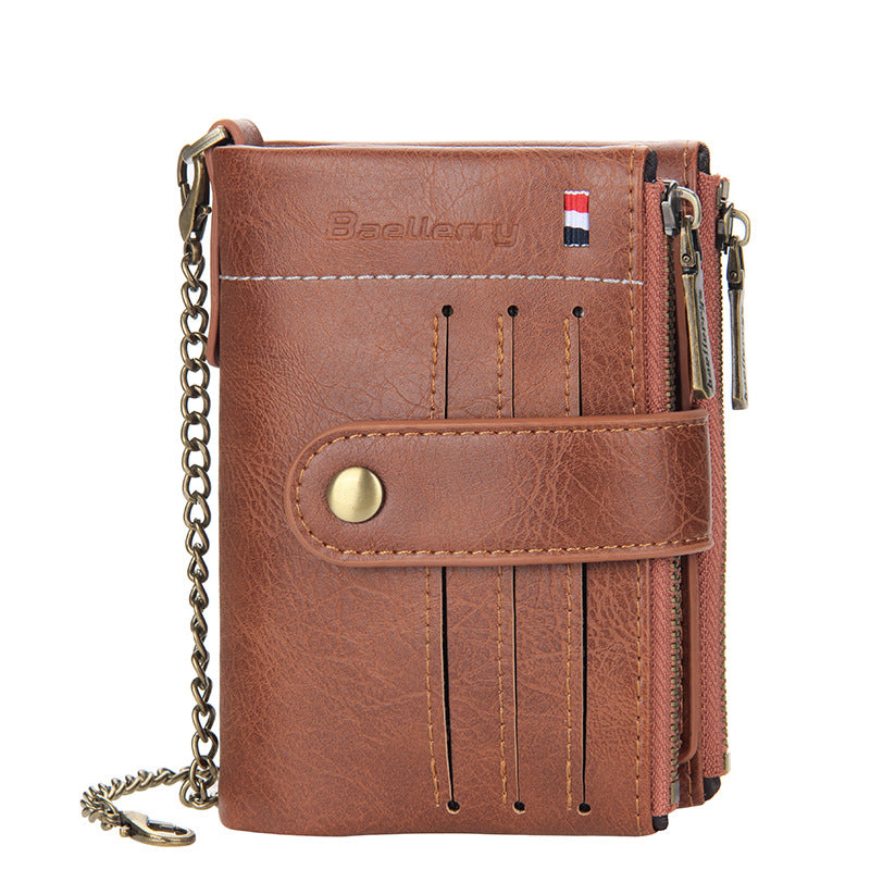 Retro Vertical Zipper Wallet