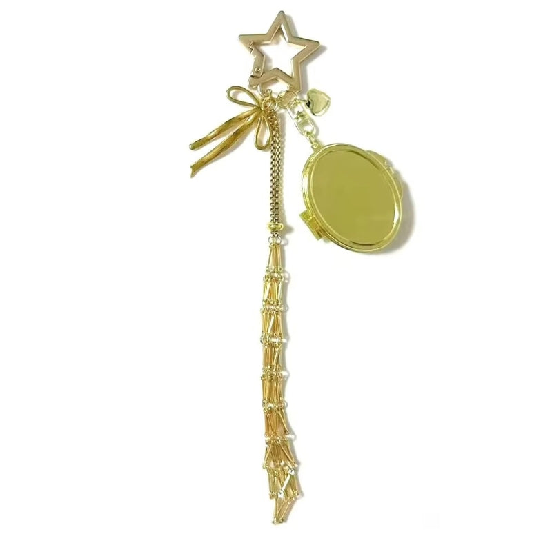 Starry Glow Mirror & Lipstick Style Keychain