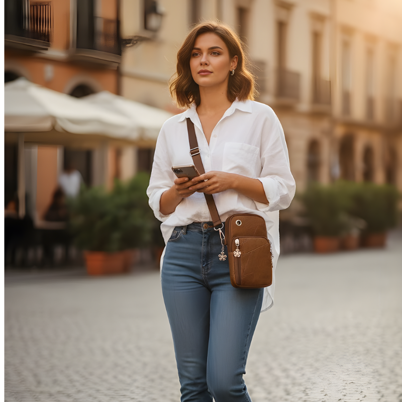 Classic Comfort Vertical Crossbody Bag