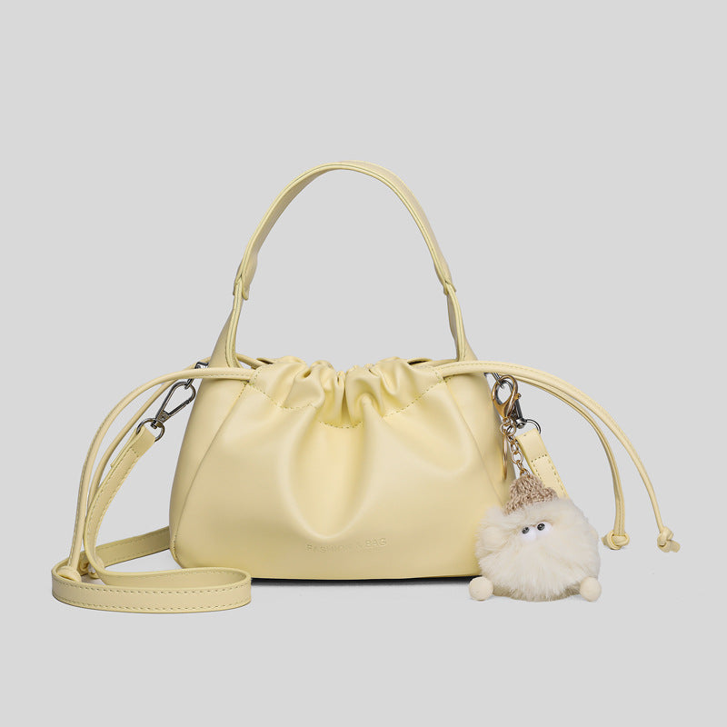 Soft Leather Cloud Pleated Handbag