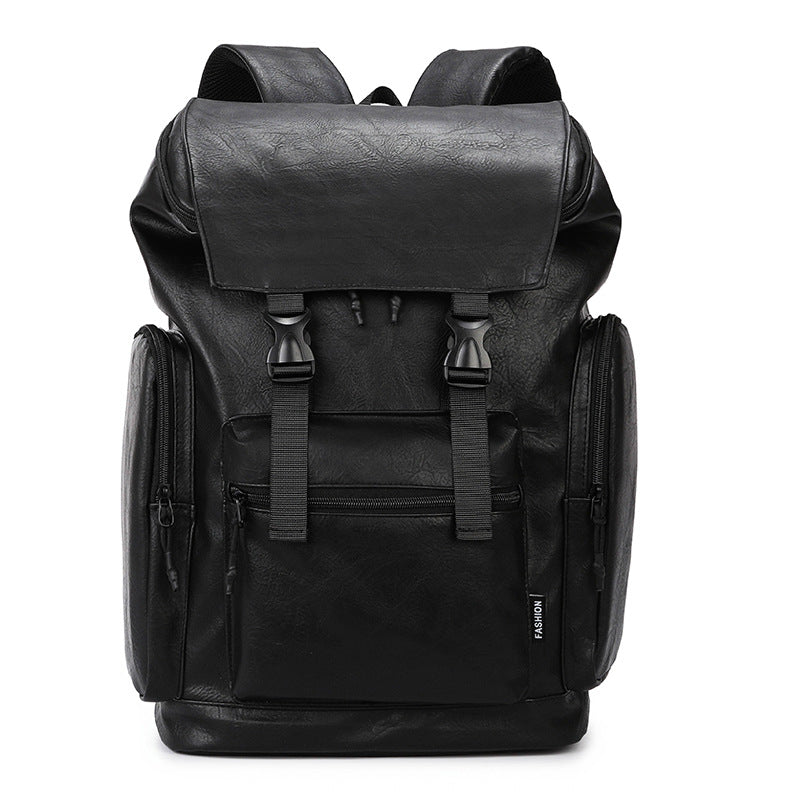 Men’s Retro Leather Large Capacity Backpack