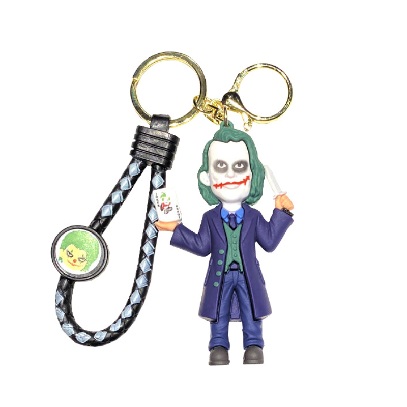 Cute Joker and Batman Cartoon Keychain