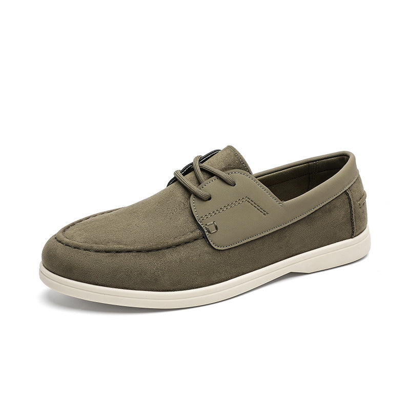 Heritage Flex Leather Slip On Sneakers