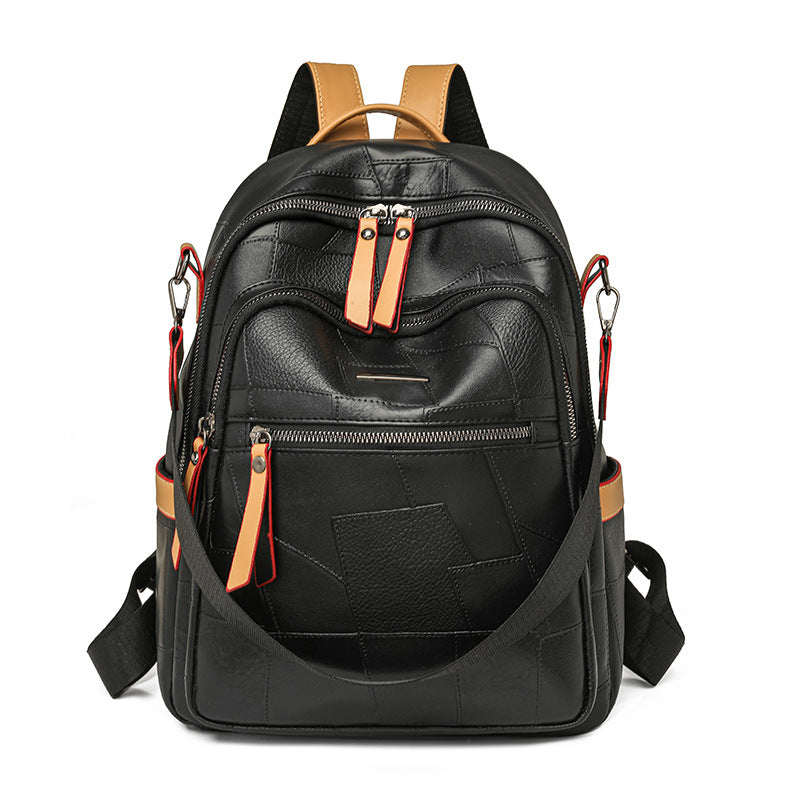 Color Block Chic Women's Fashion Backpack