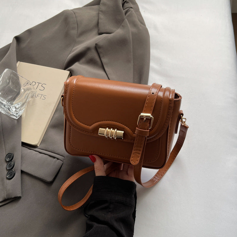 Luxe Gold Lock Crossbody Bag