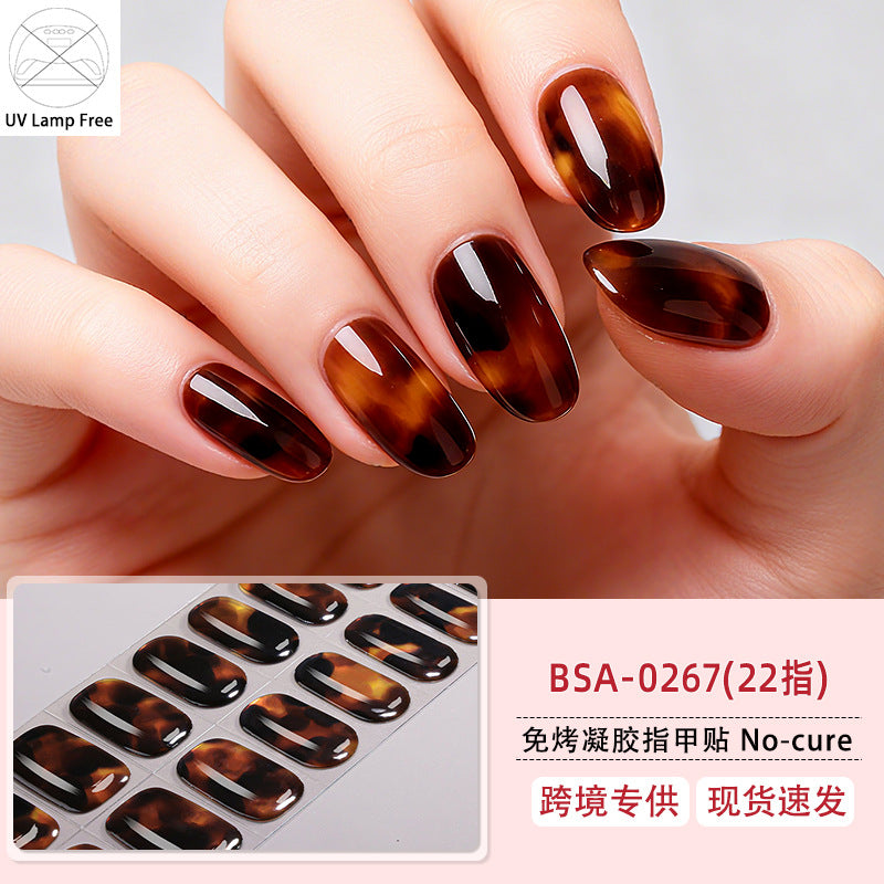 Glossy Tortoiseshell Leopard Nail Stickers