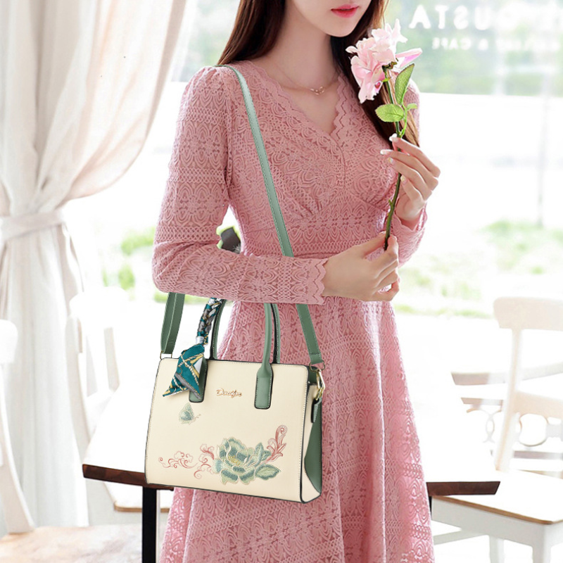 Azure Bloom Shoulder Bag