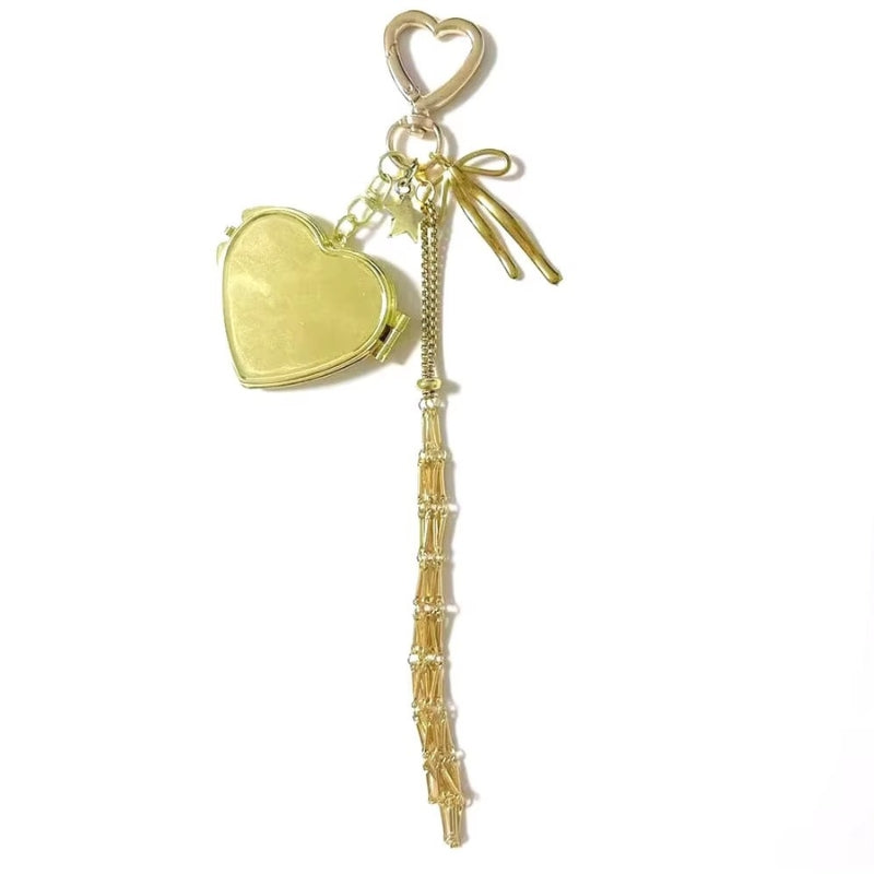 Starry Glow Mirror & Lipstick Style Keychain