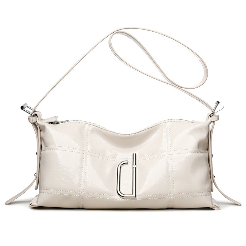 Crackle Texture Pillow Shoulder Bag