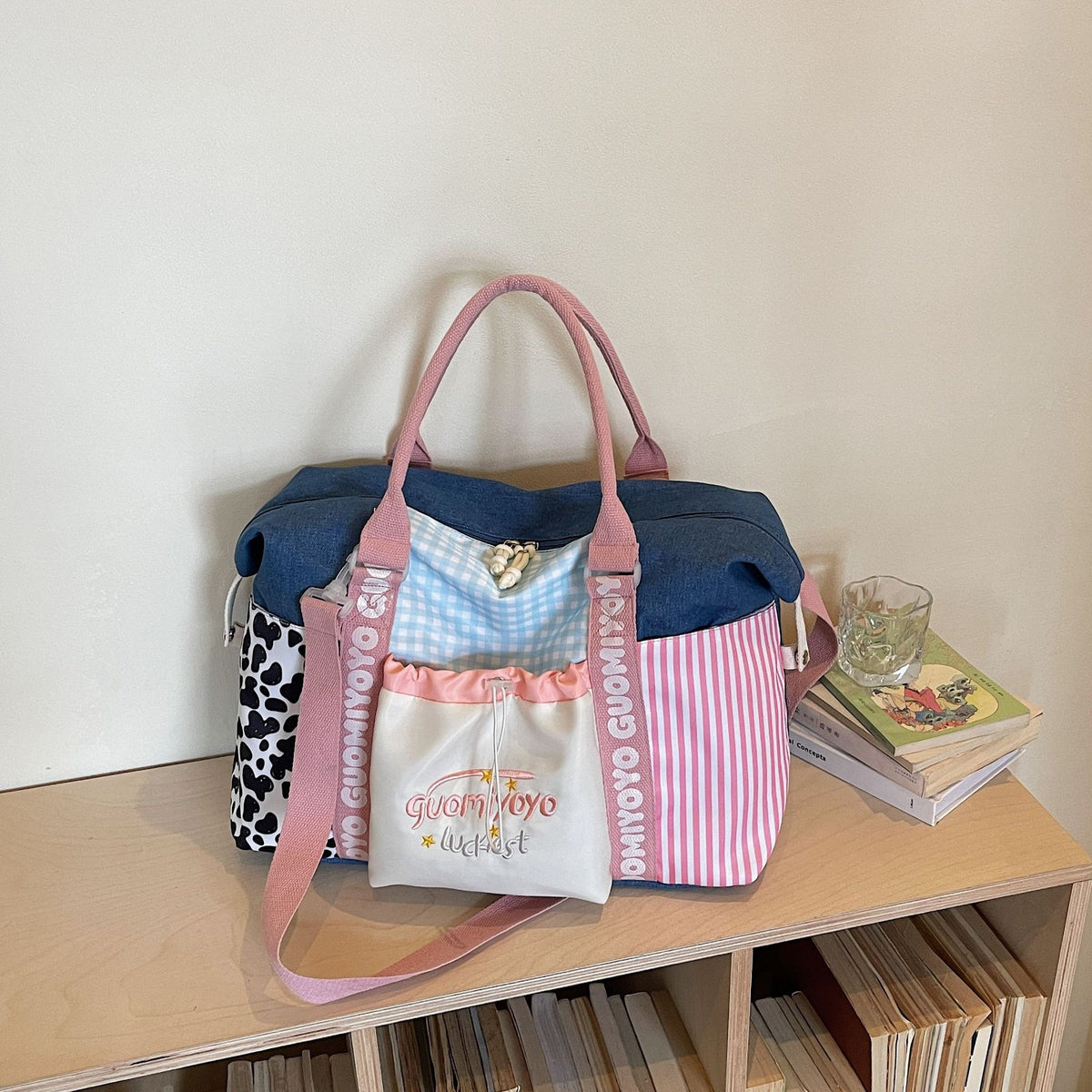 Women’s Colorblock Travel Shoulder Bag