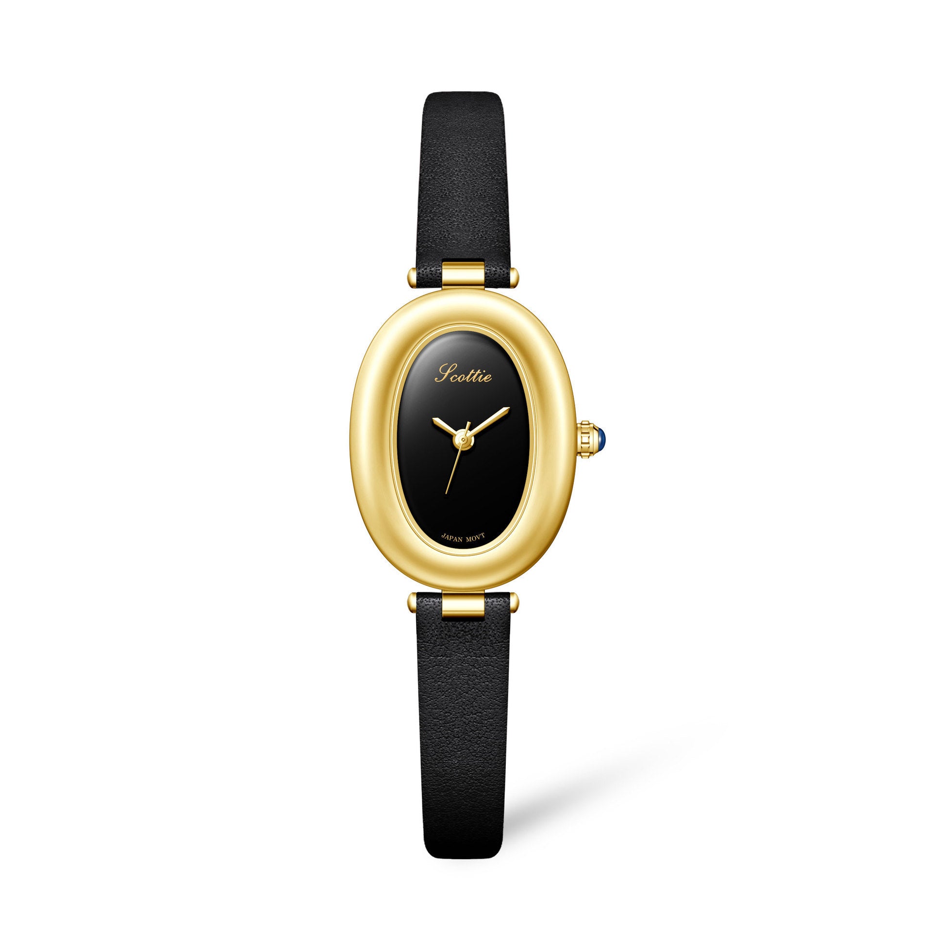 Oval Elegance Leather Watch