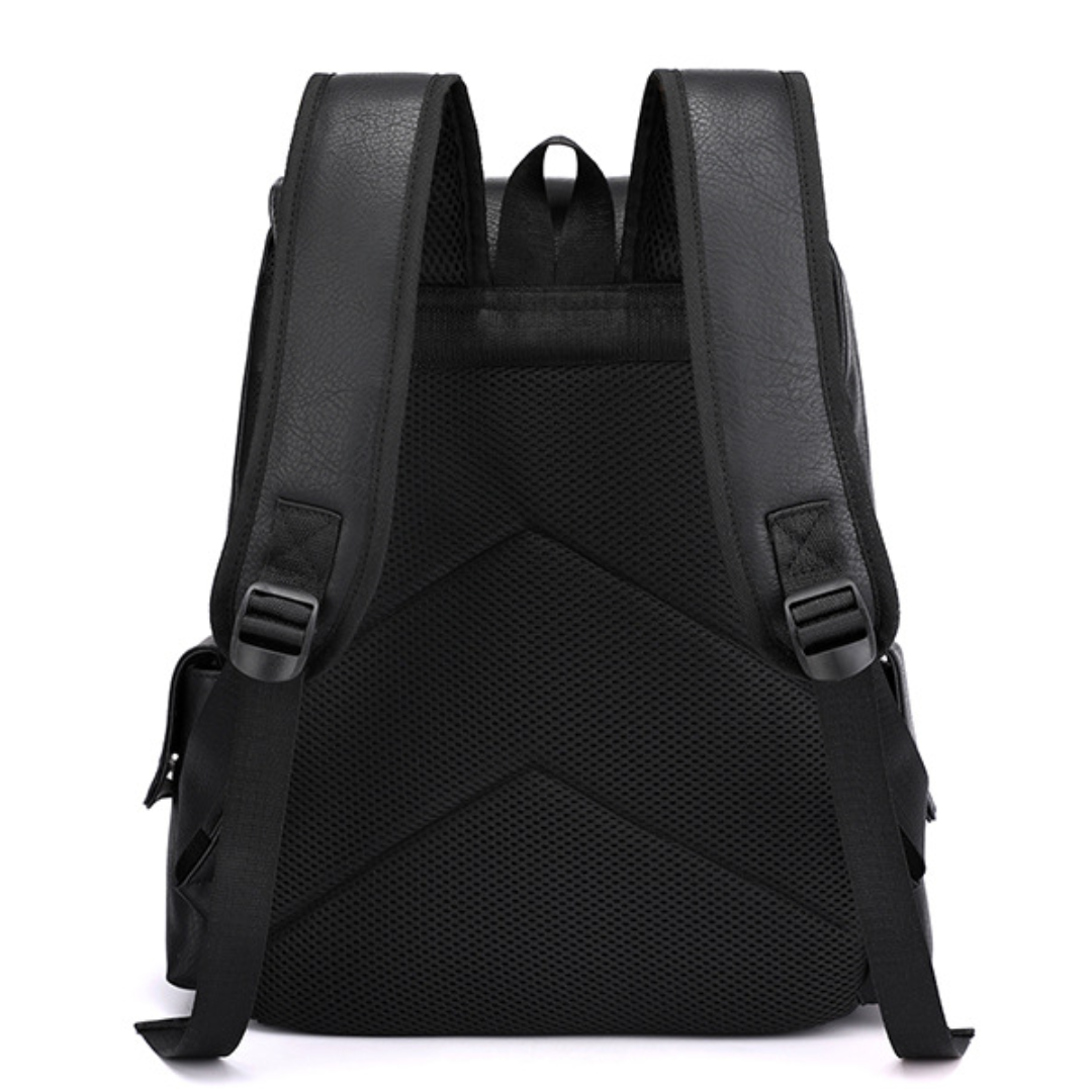 Luxe Voyager PU Leather Backpack