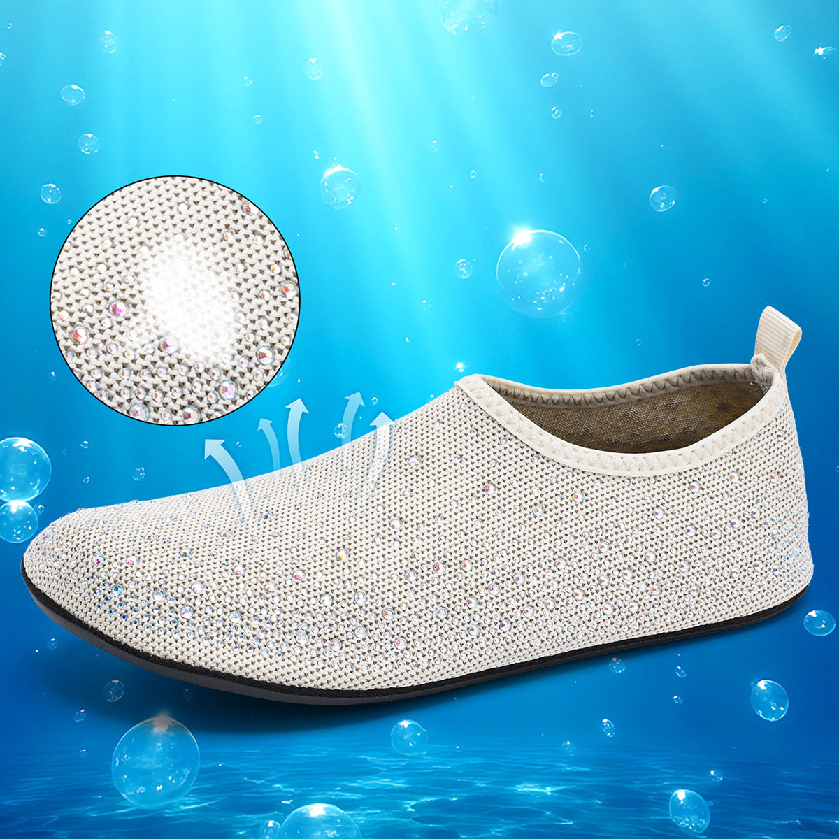 Women’s Mesh Rhinestone Fisherman Pumps