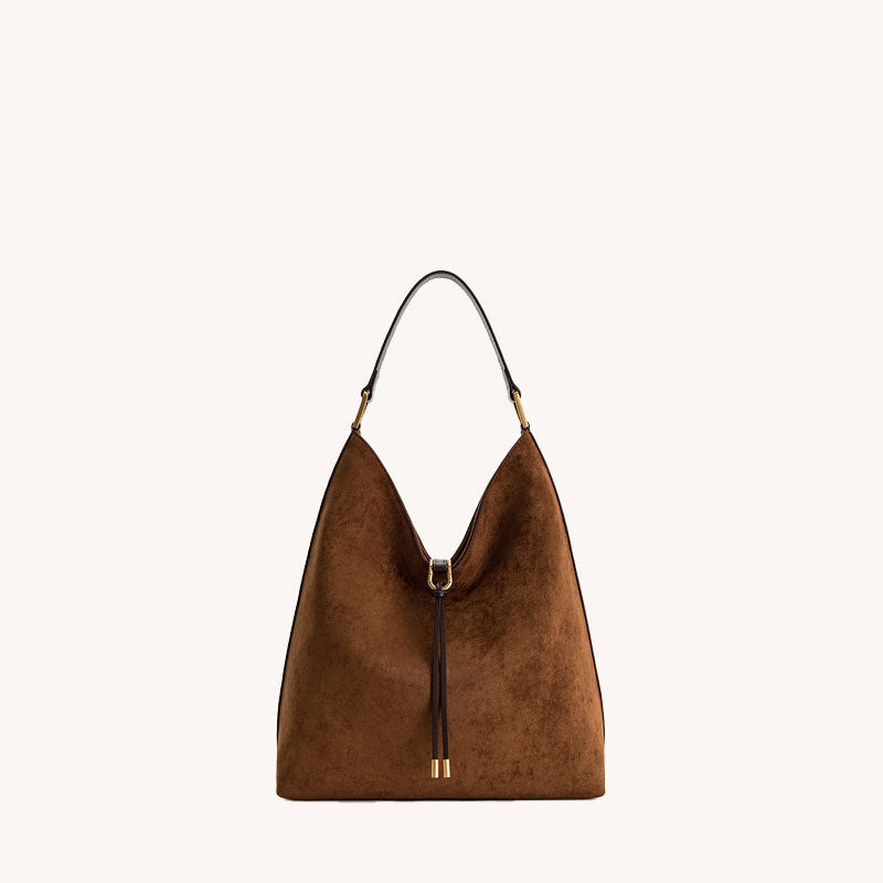 Suede Hobo Shoulder Bag For Women Large Capacity