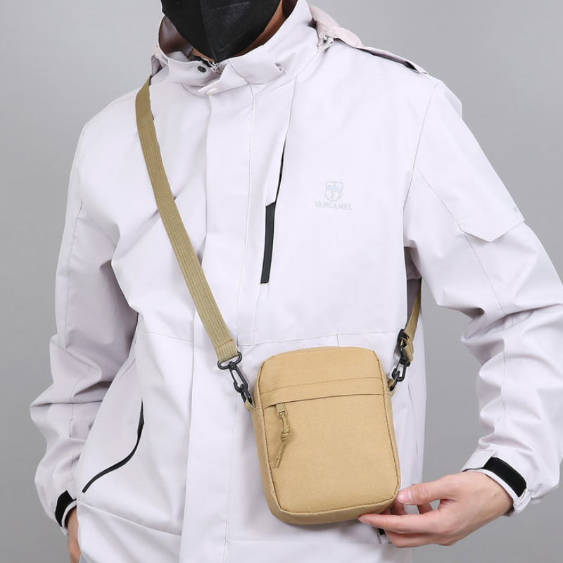 Men's Compact Textured Everyday Crossbody Bag