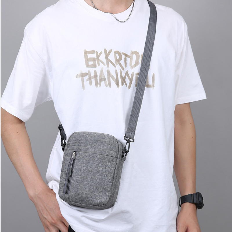 Men's Slim Dual-Zip Everyday Crossbody Bag