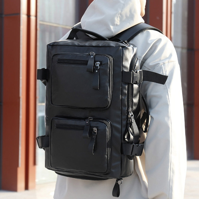 Fashion Business Casual Leather Look Travel Backpack