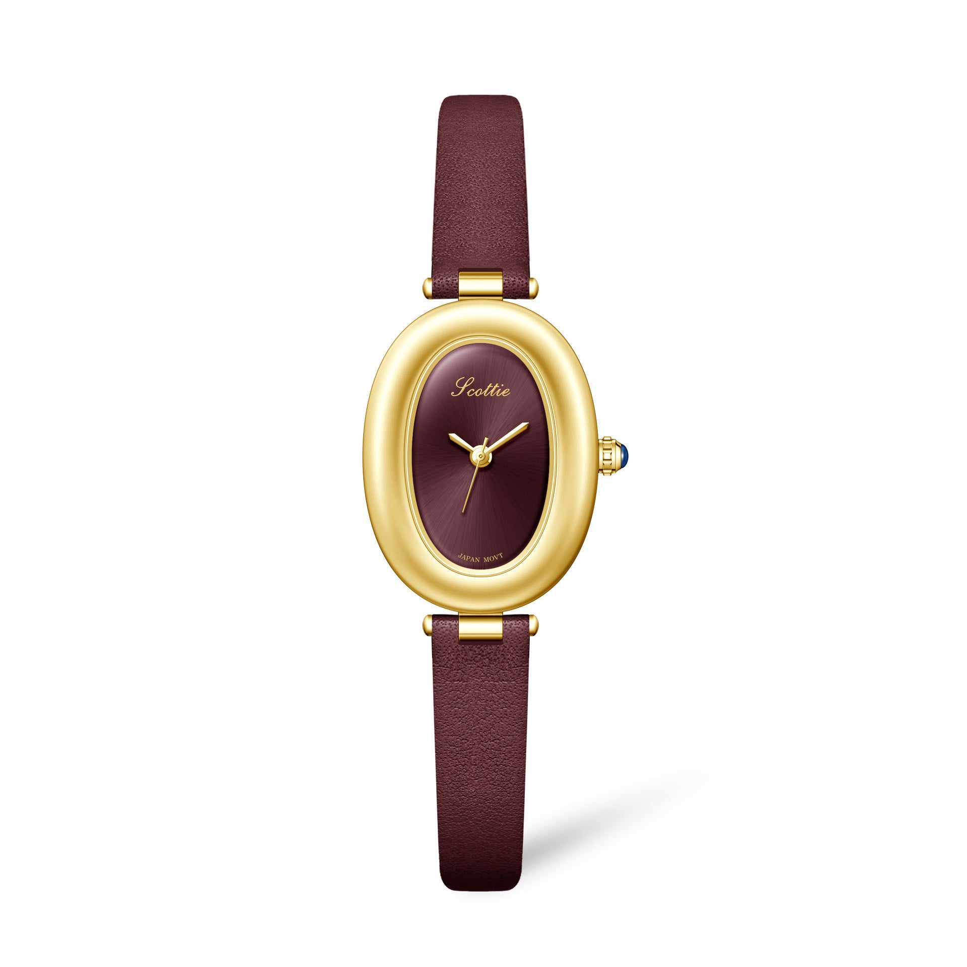 Oval Elegance Leather Watch