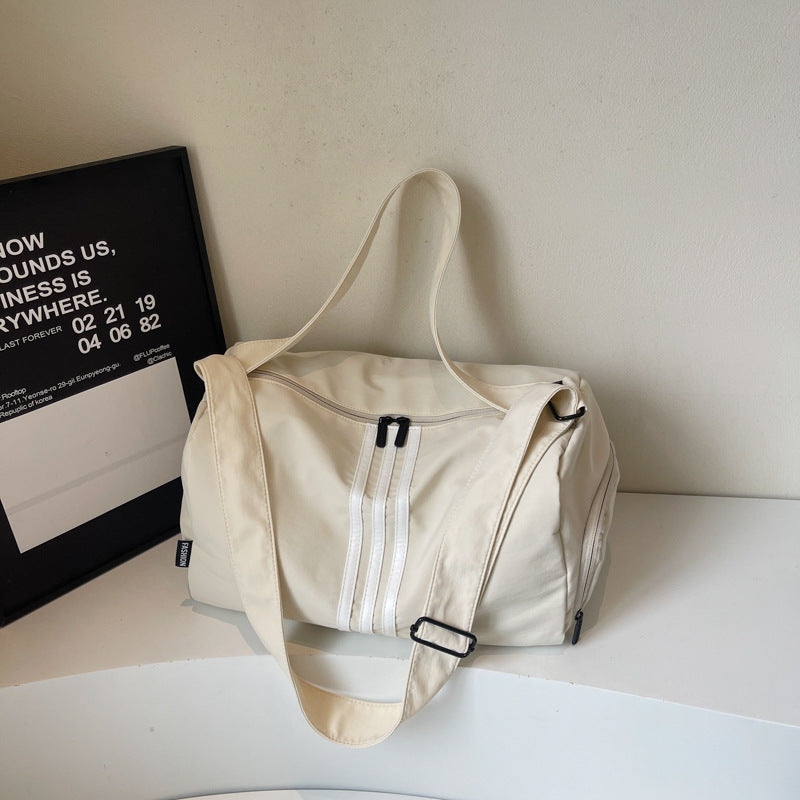 Unisex Striped Travel Gym Duffel Bag