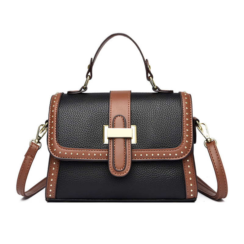 Regal Studded Flap Handbag