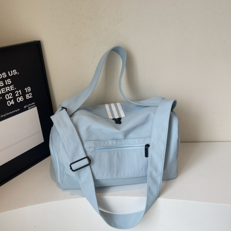 Unisex Striped Travel Gym Duffel Bag