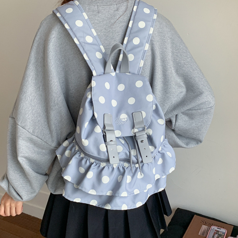 Korean Polka Dot Girls’ Backpack