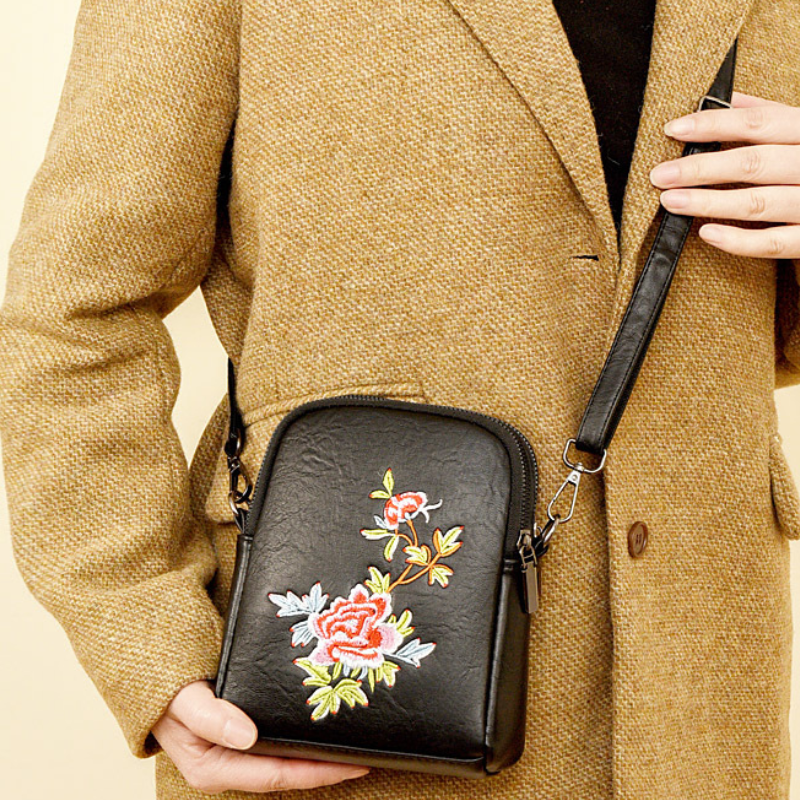 Floral Charm Crossbody Bag
