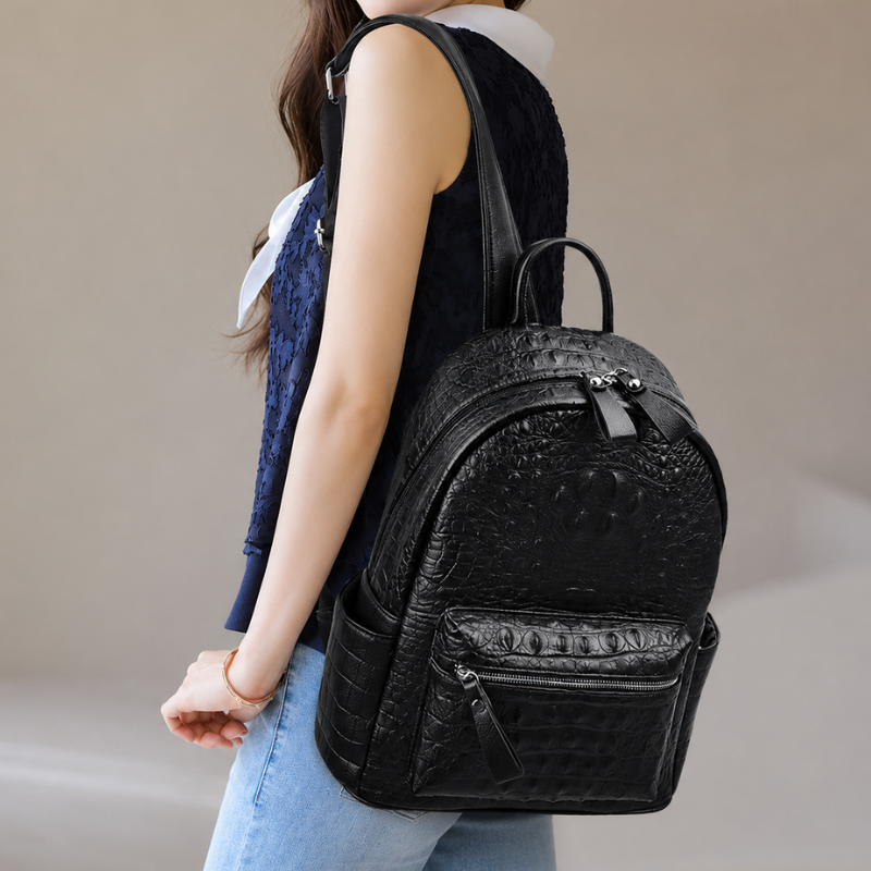 Crocodile Noir Backpack