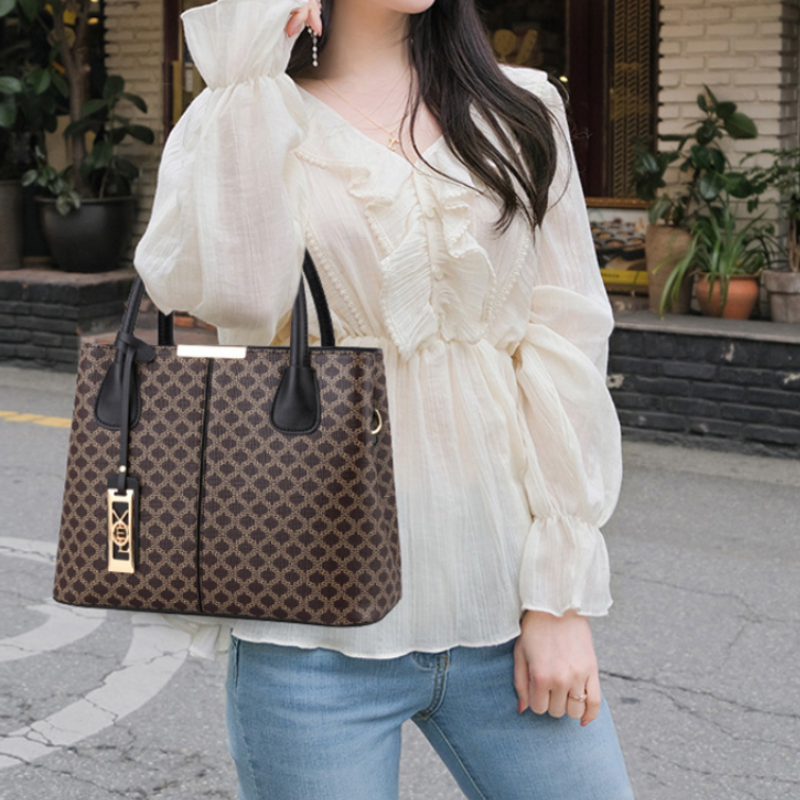 Trendy Simple Retro Printed Handbag