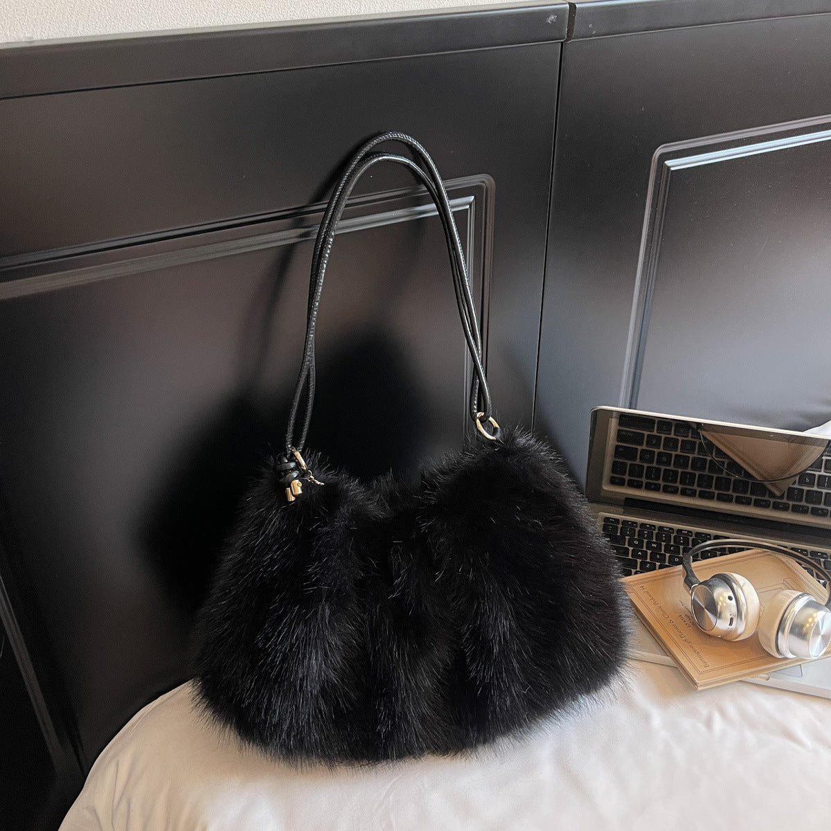 Fuzzy Flair Shoulder Bag