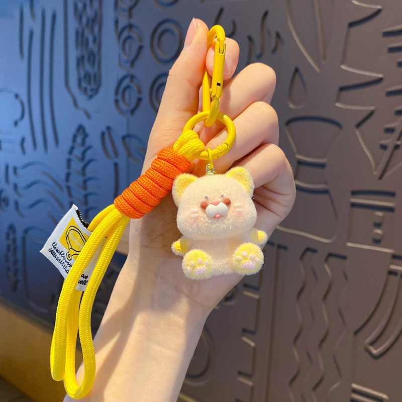 Cute Flocking Red Panda Bag Charm