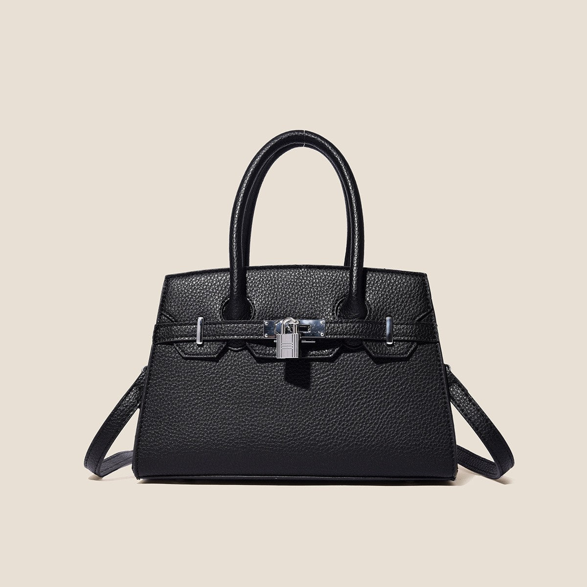 Luxe Lock Structured Handbag