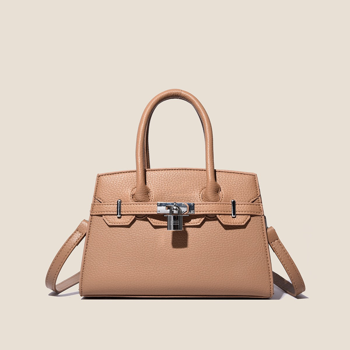 Luxe Lock Structured Handbag