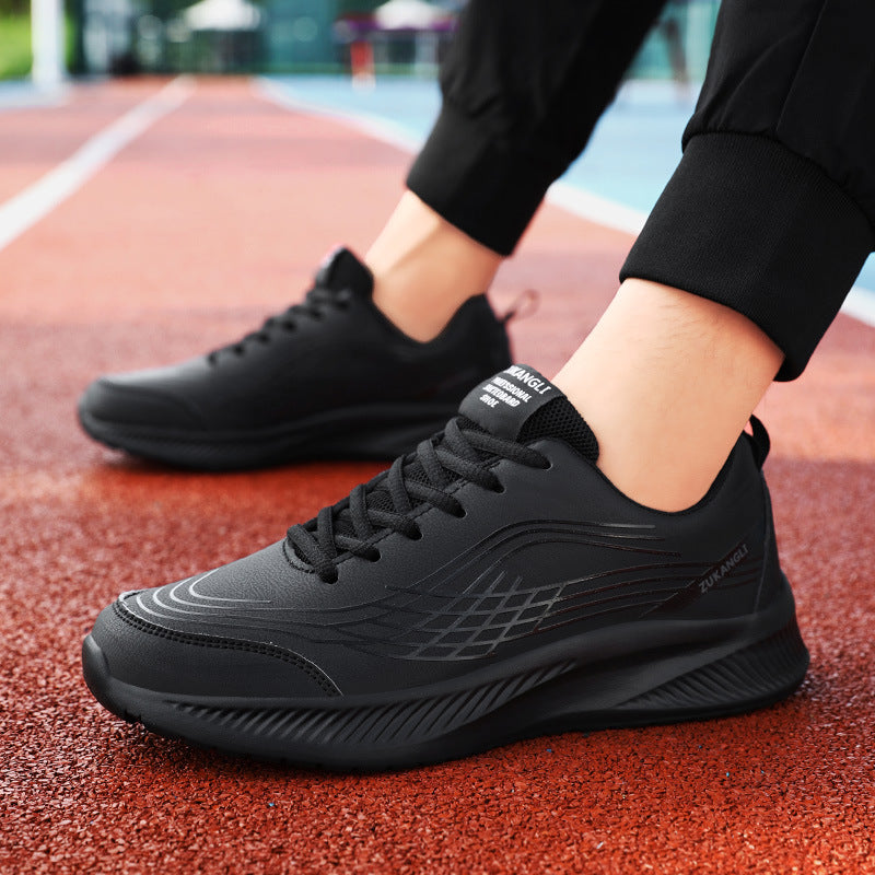 Men’s Winter Guard Leather Athletic Runner Shoes