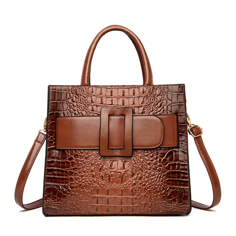 Trendy Crocodile Pattern  Women's  Handbag