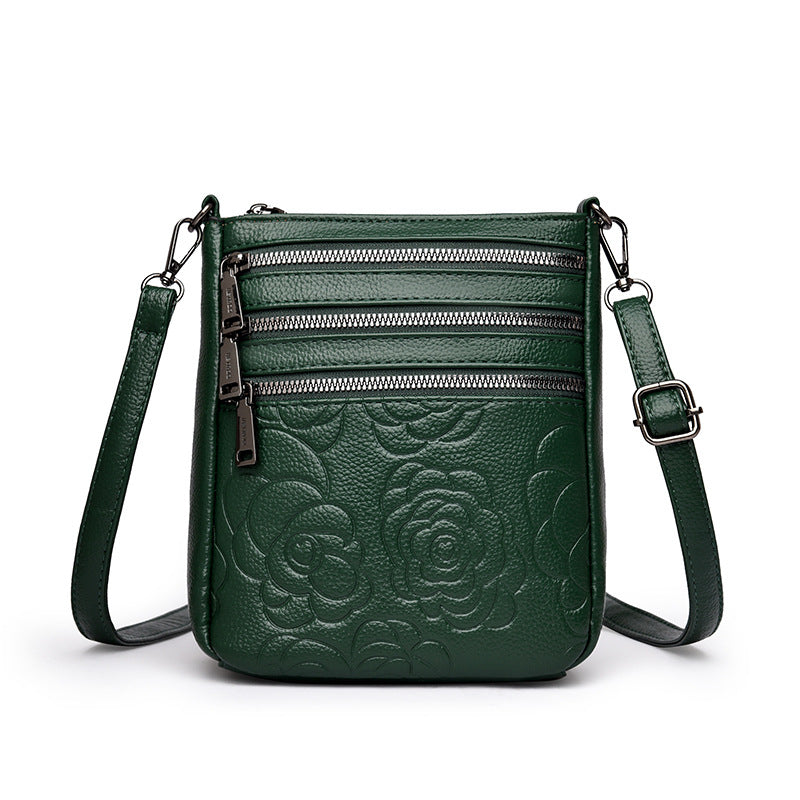 Floral Embossed Crossbody Bag