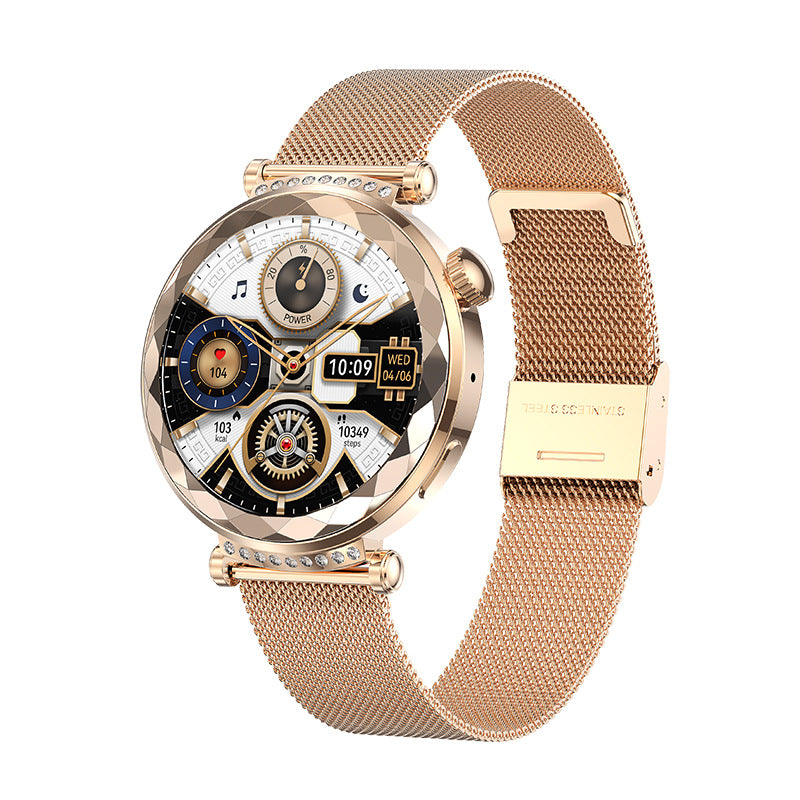Elegant Fit Women's Smart Watch with Bluetooth Calling and Health Monitoring