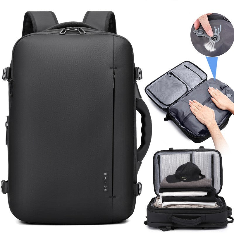 Expandable Vacuum Storage Travel Backpack With Weighing Feature