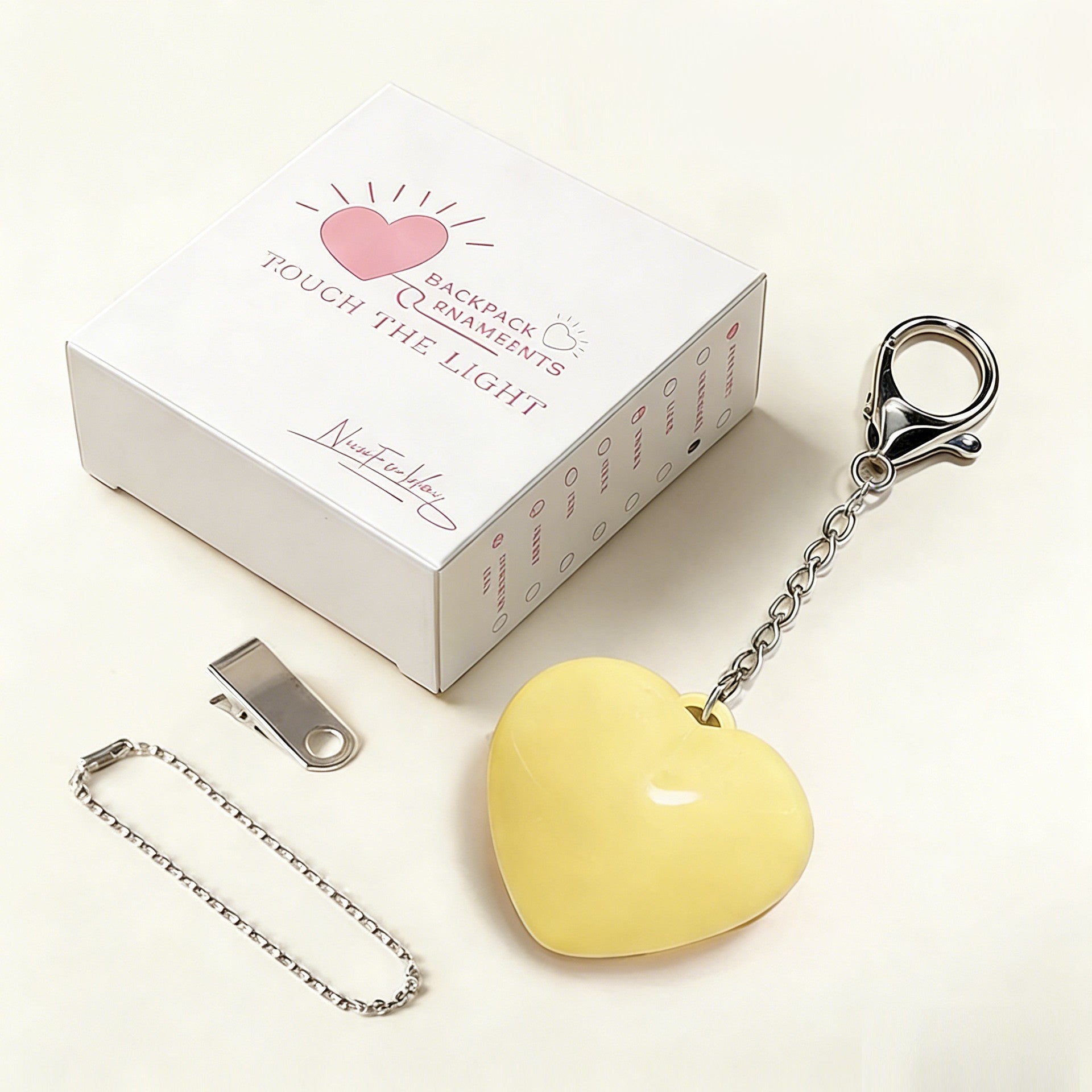 Heart LED Bag Charm Light