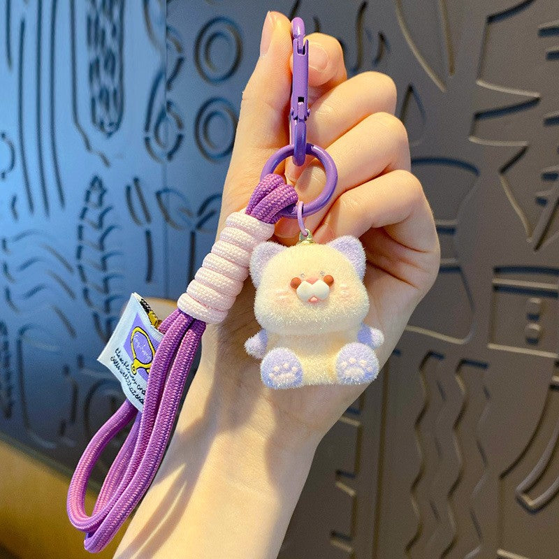 Cute Flocking Red Panda Bag Charm