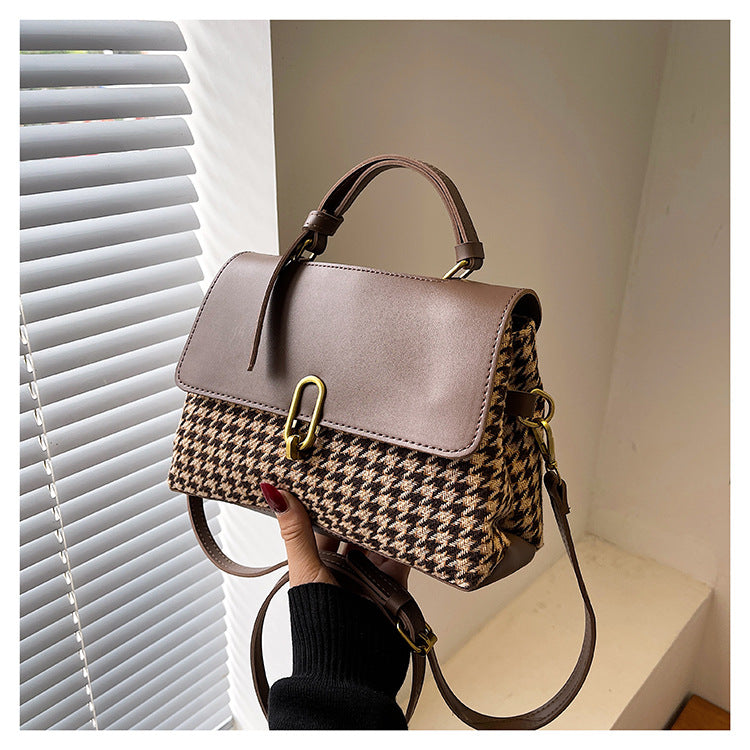 Vintage Houndstooth Handbag