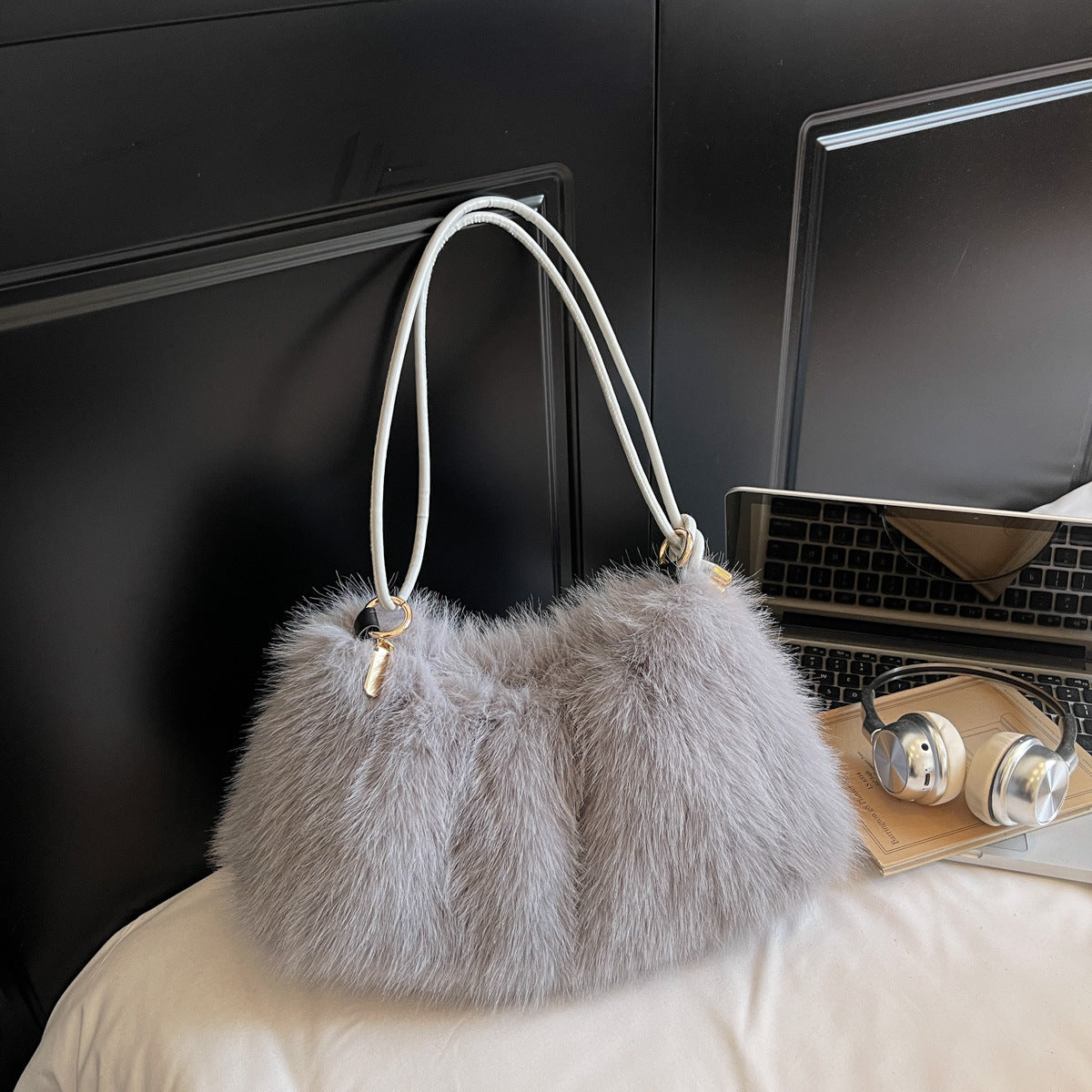 Fuzzy Flair Shoulder Bag