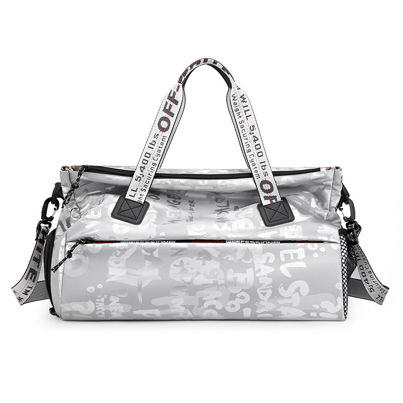 Graffiti Oxford Gym Bag with Shoe Compartment