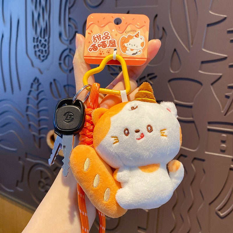 Ice Cream Cat Plush Bag Charm